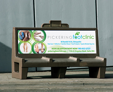 Pickering Foot Clinic Bench Ad